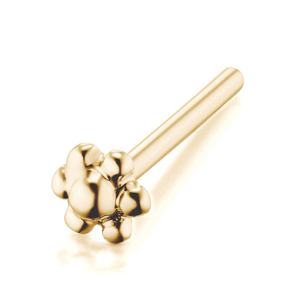 Maria Tash Threaded Ball Flower Back 6.5mm Yellow Gold